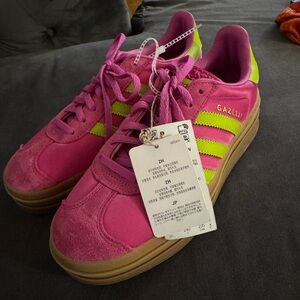 Adidas Gazelle Women's Sneakers in Pink and Yellow